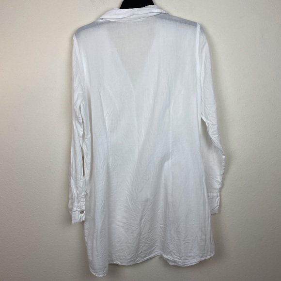 Eileen Fisher Lagenlook Button Down Blouse - Picture 4 of 5
